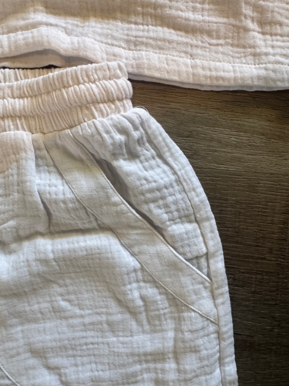 Love Notes Cream Short-Sleeve Button Front Swim Coverup Set - Picture 5 of 6